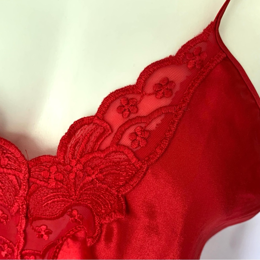 v i n t a g e :: Satin Slip Dress Lace Nightgown Chemise - Picture 11 of 12